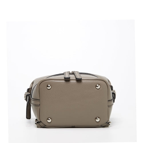 SUSU Gray Leather Backpack Purse for Women Convertible Crossbody Bag VoyageAir Luxury Travel Collections